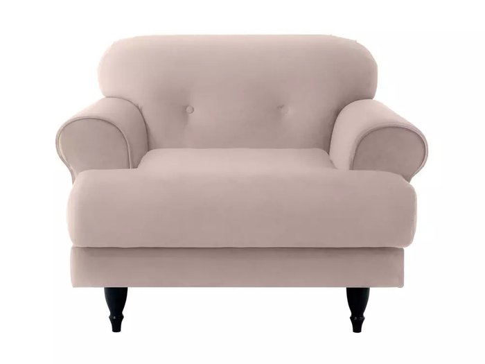 Кресло Italia светло-бежевого цвета с черными ножками - купить Интерьерные кресла по цене 44910.0