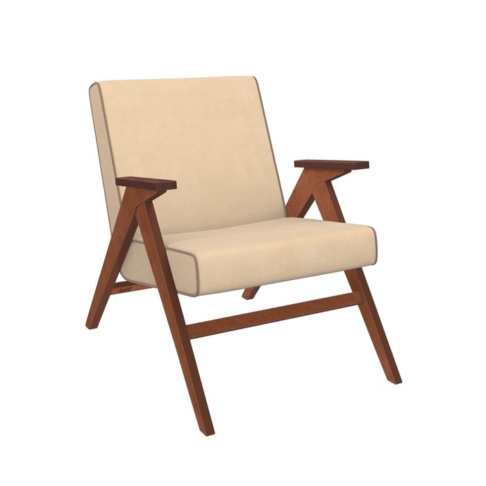 Кресло для отдыха Вест с коричневыми ножками