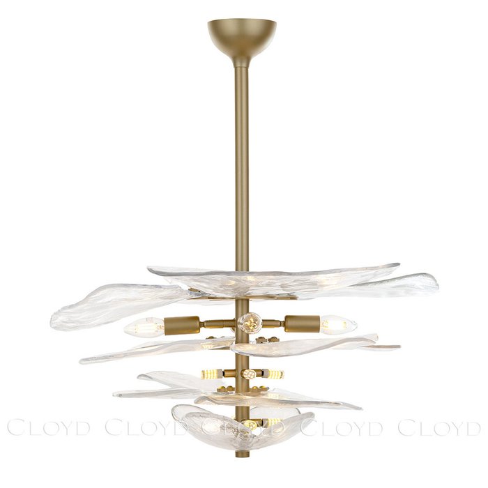 Подвесная люстра ASPASIA C12 цвета латунь - купить Подвесные люстры по цене 102585 Подвесная люстра ASPASIA C12 цвета латунь - купить Подвесные люстры по цене 102585