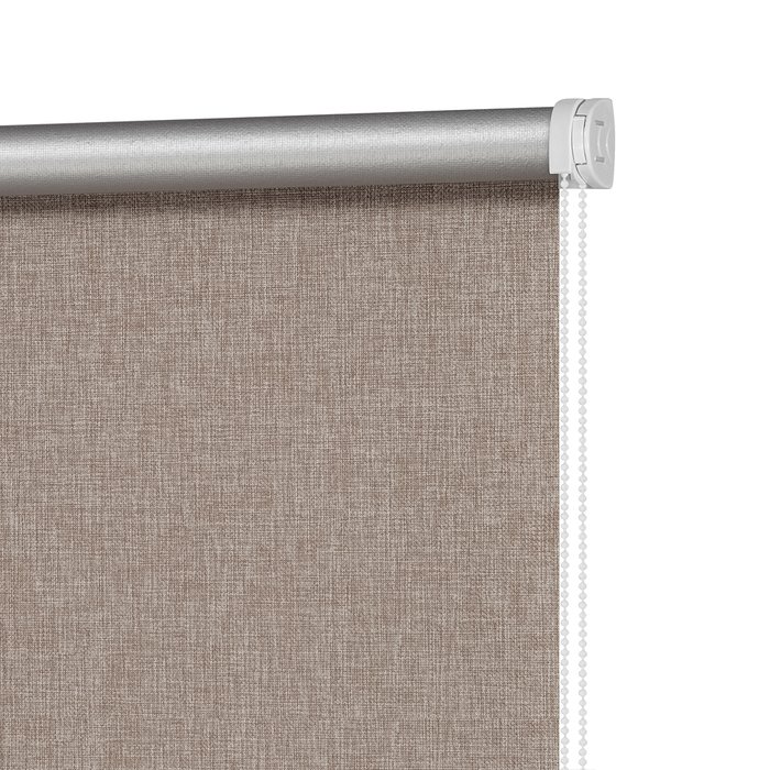 Рулонная штора Блэкаут Фелиса коричневого цвета 160x175