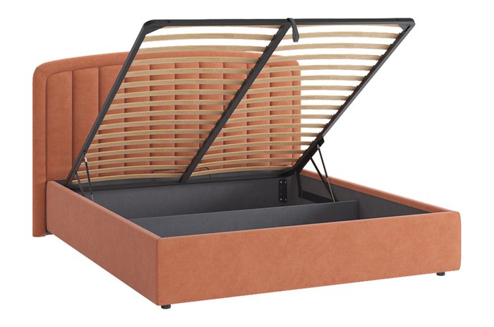 Кровать Сиена 2 160х200 оранжевого цвета с подъемным механизмом - лучшие Кровати для спальни в INMYROOM
