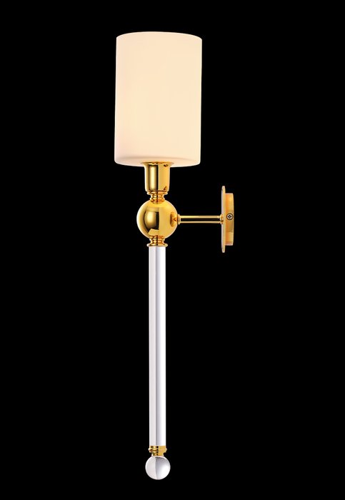 Бра MIRABELLA AP1 GOLD/WHITE (стекло, цвет белый) - лучшие Бра и настенные светильники в INMYROOM