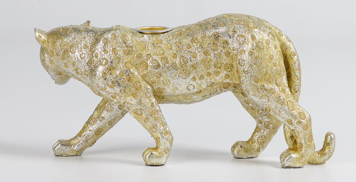 Подсвечник Леопард золотого цвета - купить Подсвечники по цене 2590.0