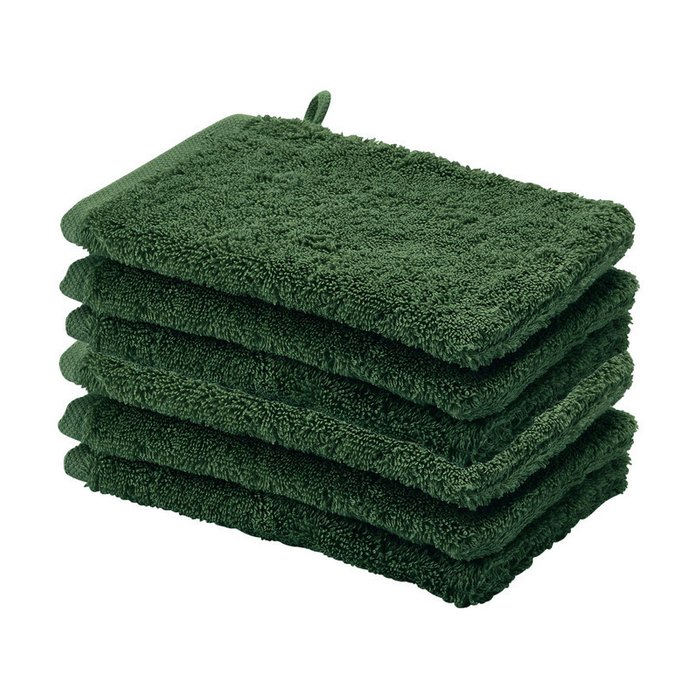 Набор из шести полотенец-рукавиц London 16x22 зеленого цвета