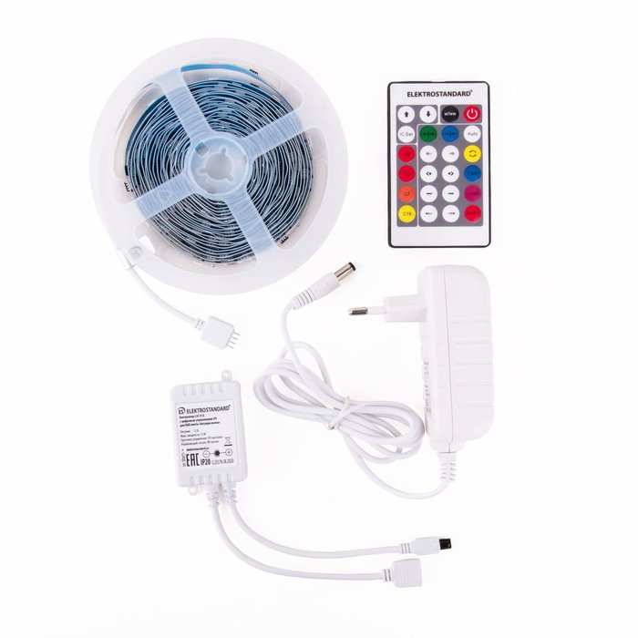 Комплект светодиодной ленты Бегущая волна 12 В 7,2 Вт/м 30 Led/м IP20 RGB - лучшие Светодиодная лента в INMYROOM Комплект светодиодной ленты Бегущая волна 12 В 7,2 Вт/м 30 Led/м IP20 RGB - лучшие Светодиодная лента в INMYROOM
