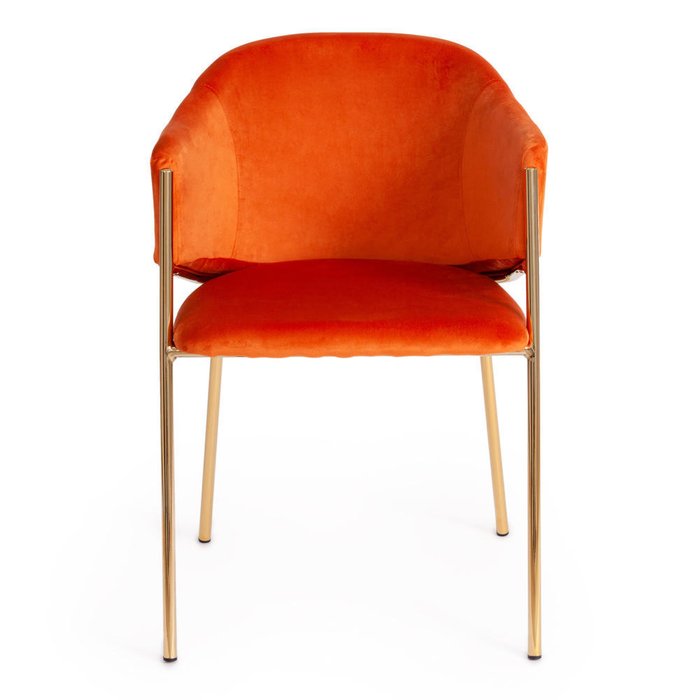 Набор из двух стульев Kronos оранжевого цвета - лучшие Обеденные стулья в INMYROOM