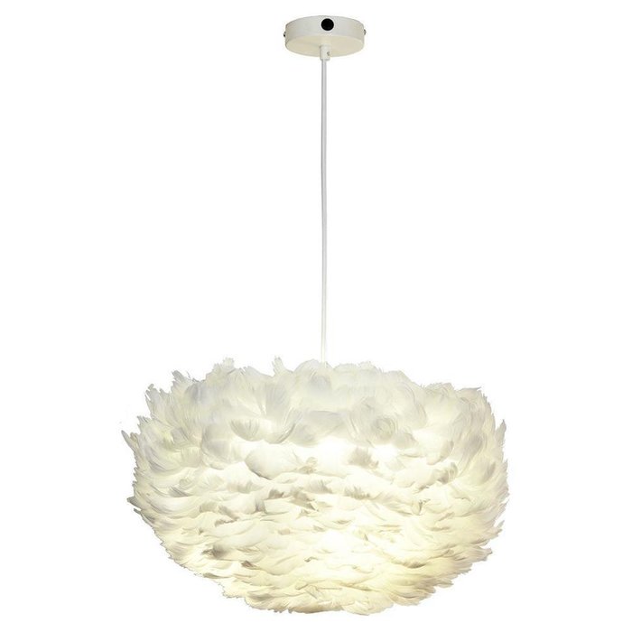 Подвесной светильник Cuscino из белых перьев