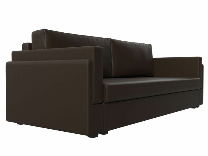 Диван-кровать Лига 007 темно-коричневого цвета (экокожа) - лучшие Прямые диваны в INMYROOM