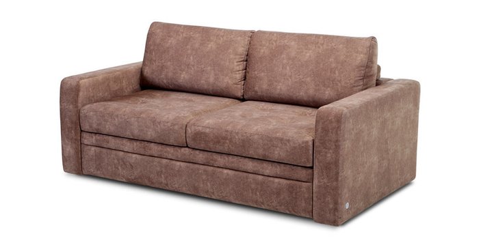Прямой диван-кровать Бруно коричневого цвета  - купить Прямые диваны по цене 88566.0
