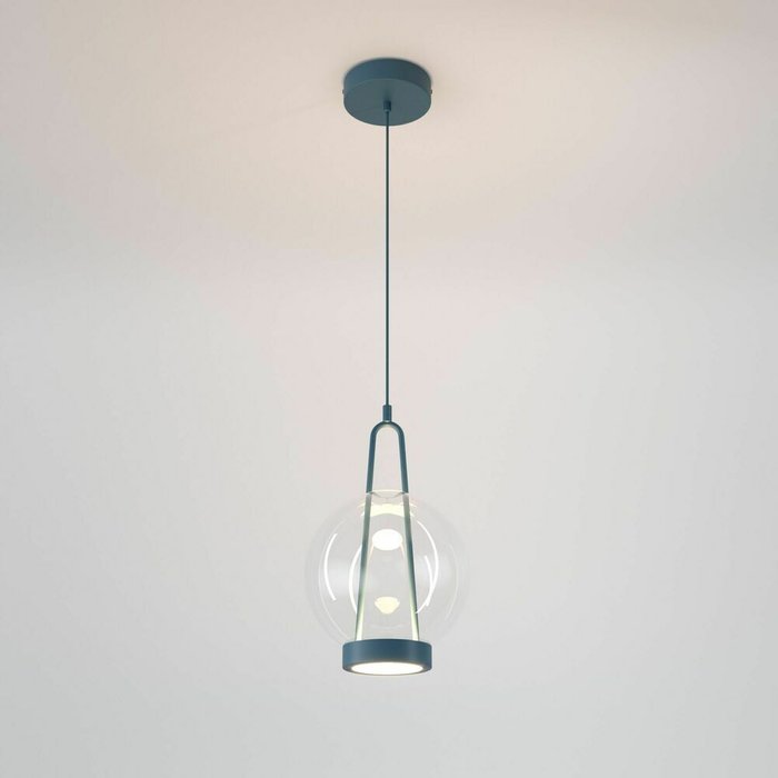 Подвесной светодиодный светильник со стеклянным плафоном 50267/1 LED синий Frasco