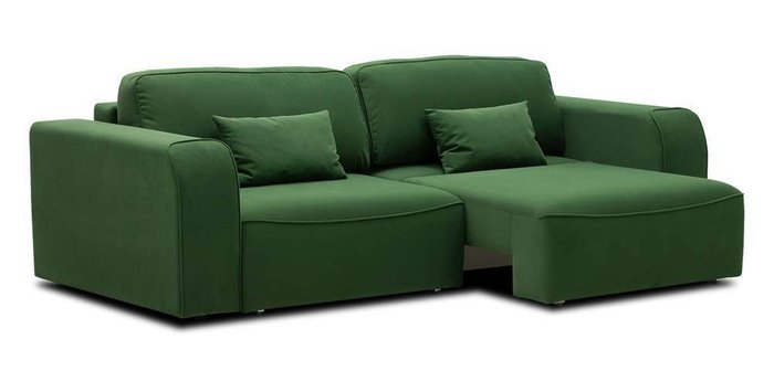 Прямой модульный диван-кровать Тулон зеленого цвета - купить Прямые диваны по цене 43300.0