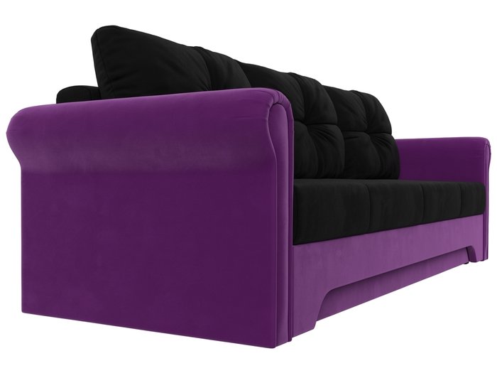 Прямой диван-кровать Европа черно-фиолетового цвета - лучшие Прямые диваны в INMYROOM