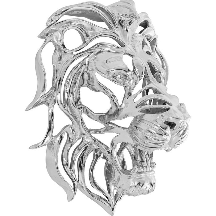 Украшение настенное Lion серебряного цвета - купить Декор стен по цене 34490.0