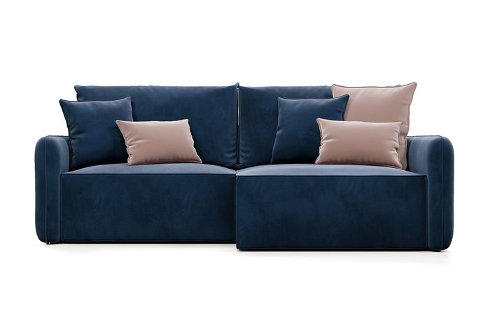 Диван-кровать угловой Портленд синего цвета - купить Угловые диваны по цене 56990.0