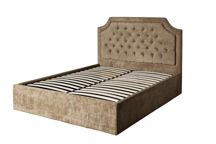  Кровать бежевого цвета с подъемным механизмом 160х200 - купить Кровати для спальни по цене 73000.0