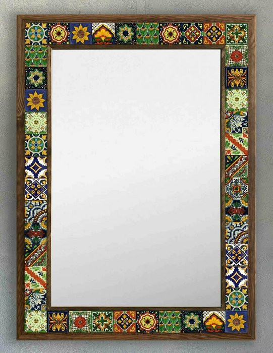 Настенное зеркало 53x73 с рамкой из натурального камня - купить Настенные зеркала по цене 27866.0