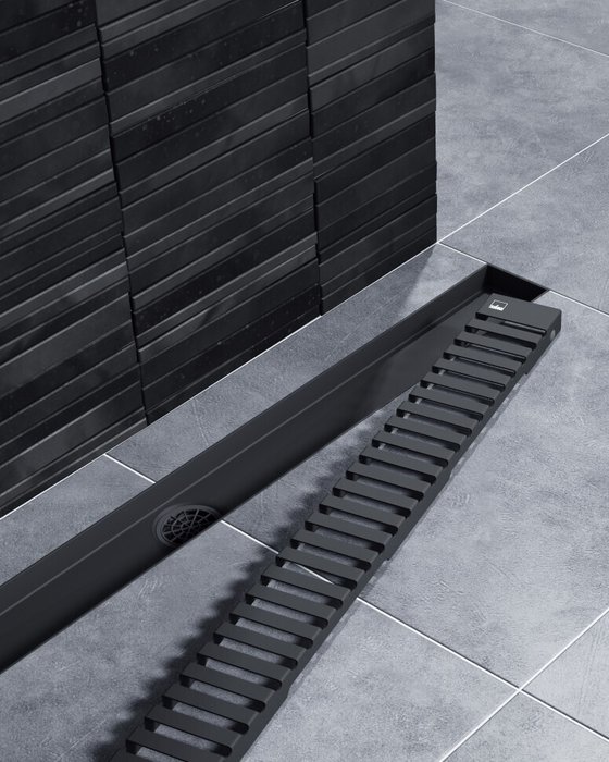 Душевой лоток TIMO Drain System DS230108/03, черный - лучшие Контейнеры и подставки в INMYROOM