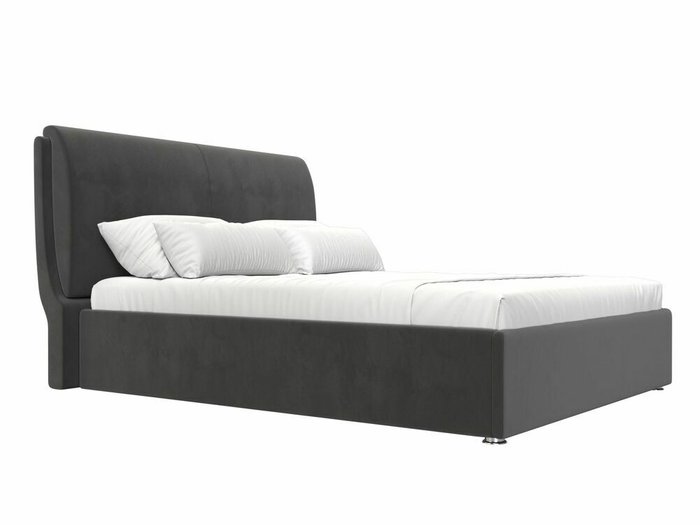 Кровать Принцесса 160х200 темнео-серого цвета с подъемным механизмом - лучшие Кровати для спальни в INMYROOM