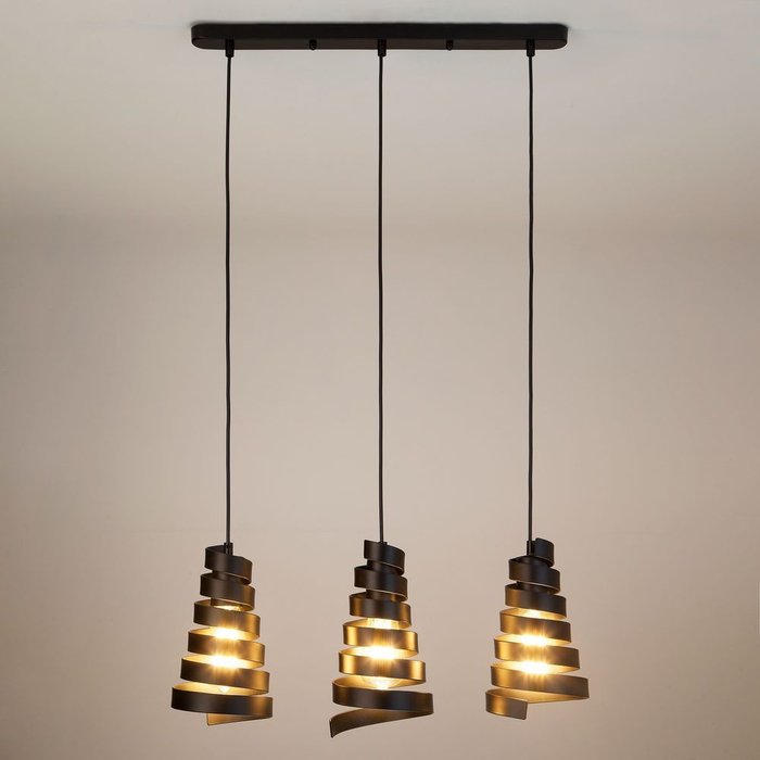 Подвесной светильник лофт с тремя плафонами 50058/3 черный Storm - лучшие Подвесные люстры в INMYROOM