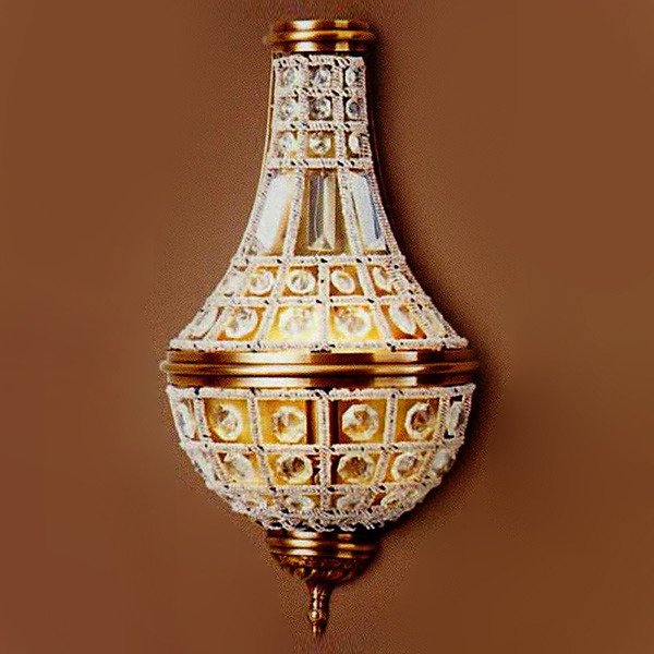 Настенный светильник DeLight Collection French Empire Crystal на арматуре из металла цвета античная латунь
