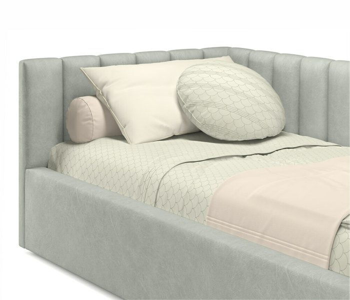Кровать Milena 90х200 серого цвета - купить Кровати для спальни по цене 20900.0