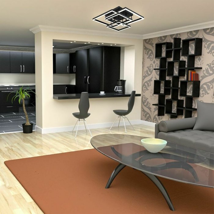 Потолочный светильник Union 10229/4LED Black (акрил, цвет белый) - купить Потолочные светильники по цене 14750.0 Потолочный светильник Union 10229/4LED Black (акрил, цвет белый) - купить Потолочные светильники по цене 14750.0
