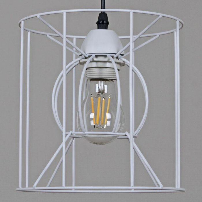 Подвесной светильник 70114-3.4-01 WH+BK (металл, цвет белый) - купить Подвесные светильники по цене 1830.0
