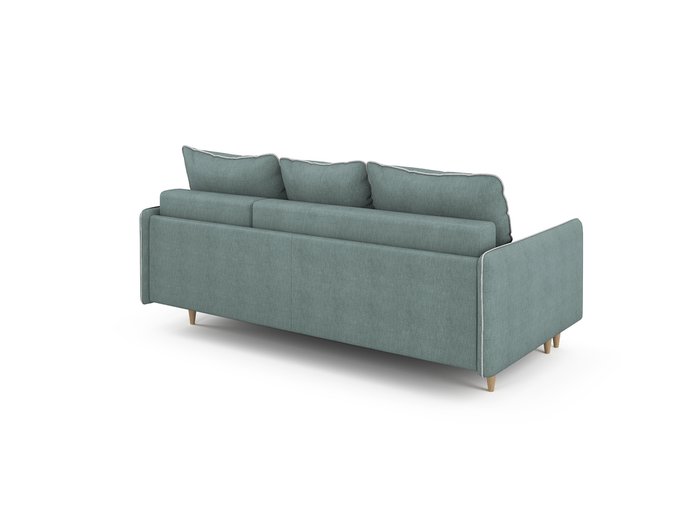 Угловой раскладной диван Ron правый мятного цвета - лучшие Угловые диваны в INMYROOM