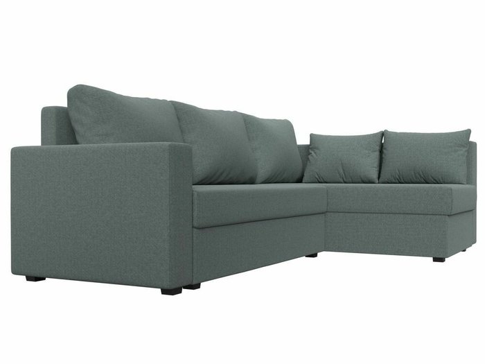 Угловой диван-кровать Мансберг серого цвета правый угол - лучшие Угловые диваны в INMYROOM