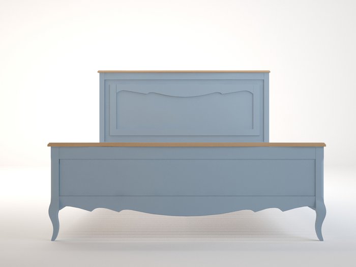 Голубая двуспальные кровать "Leontina" 160х200 см - лучшие Кровати для спальни в INMYROOM