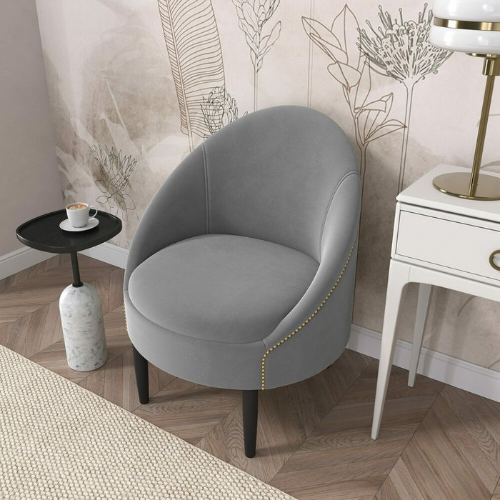Кресло Мадрид серого цвета - лучшие Интерьерные кресла в INMYROOM