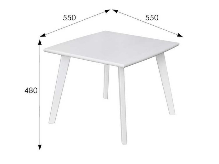 Стол кофейный Ретро белого цвета - купить Кофейные столики по цене 8602.0