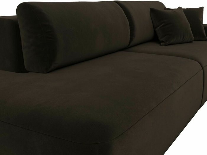 Диван-кровать Лига 036 Модерн темно-коричневого цвета с правым подлокотником - лучшие Прямые диваны в INMYROOM