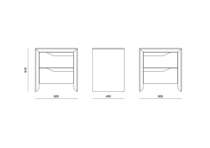 Прикроватная тумба Frame цвет капучино правая - лучшие Прикроватные тумбы в INMYROOM
