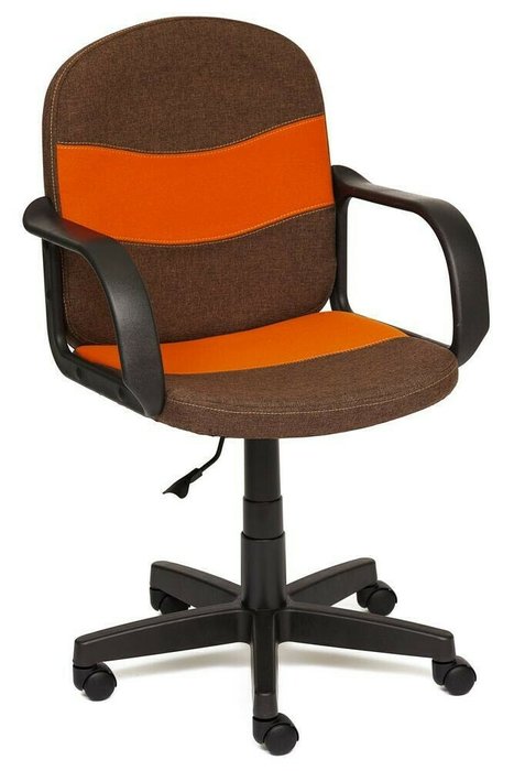 Кресло офисное Baggi коричнево-оранжевого цвета