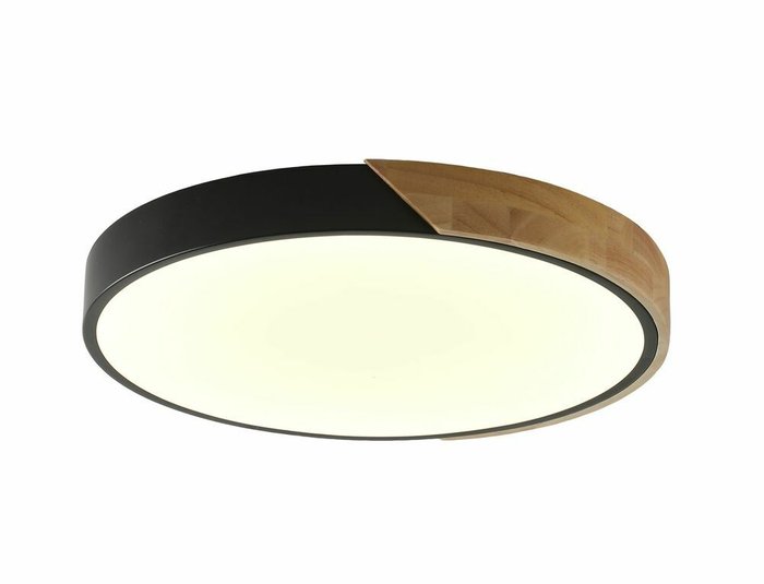 Круглый потолочный светильник Alberro М черно-бежевого цвета