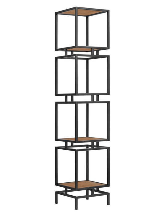 Стеллаж Cubic-4 черно-коричневого цвета Стеллаж Cubic-4 черно-коричневого цвета