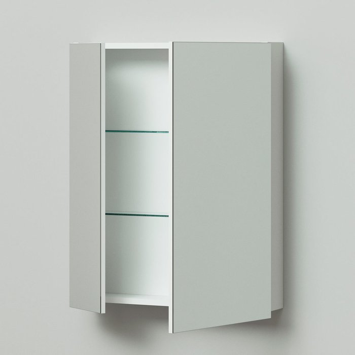 Зеркальный шкаф Александра 60 белого цвета - лучшие Полки в INMYROOM