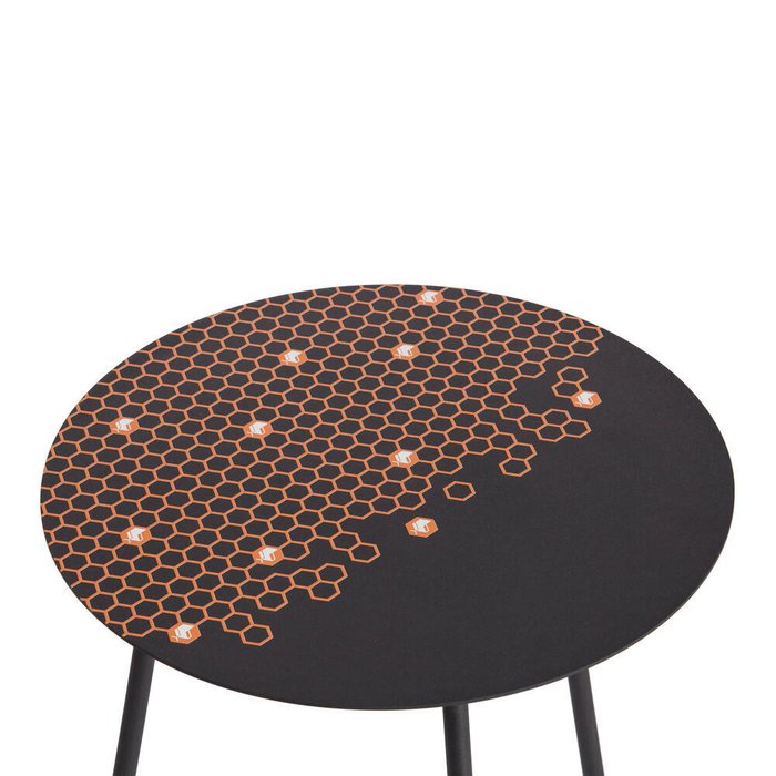 Кофейный стол с рисунком черного цвета - купить Кофейные столики по цене 4170.0