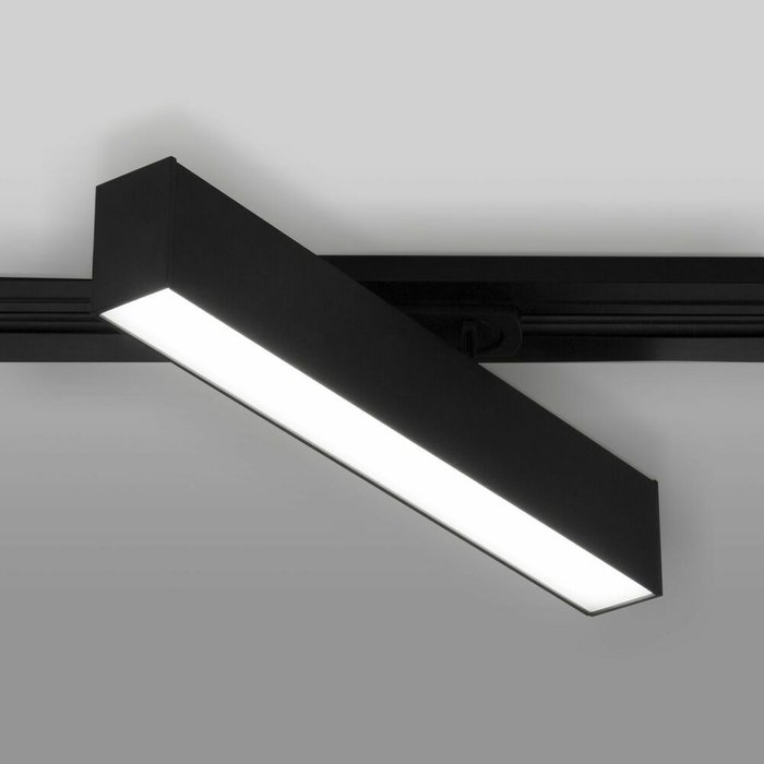 Трековый светодиодный светильник X-Line для однофазного шинопровода черного цвета