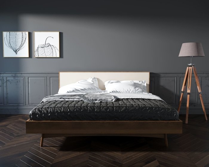 Кровать двуспальная Bruni 160х200 белого цвета - купить Кровати для спальни по цене 127318.0