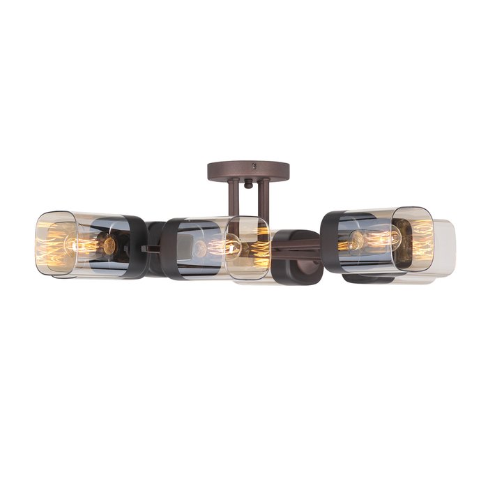Потолочная люстра V4831-8/8PL (стекло, цвет светло-коричневый) - лучшие Потолочные люстры в INMYROOM