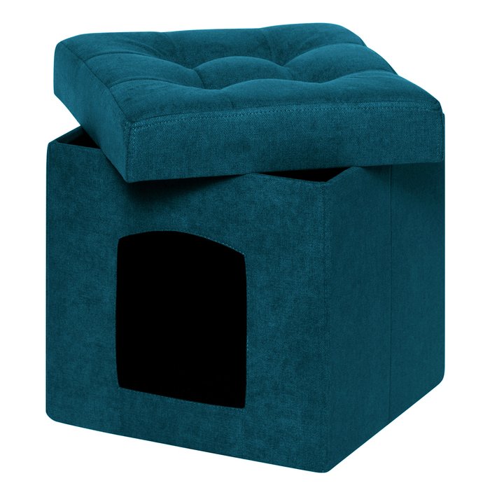 Пуфик складной для животных сине-зеленого цвета - купить Мебель для домашних питомцев по цене 2294.0