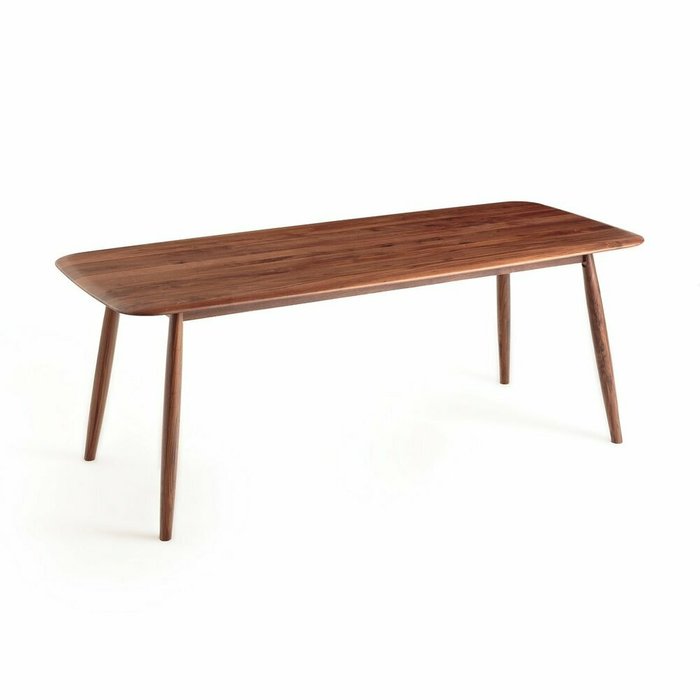 Стол обеденный из массива орехового дерева Como коричневого цвета - купить Обеденные столы по цене 114421.0