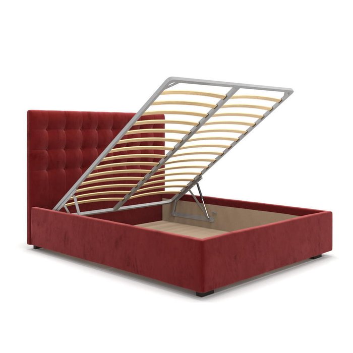  Кровать Finlay с подъемным механизмом красная 140х200 - лучшие Кровати для спальни в INMYROOM