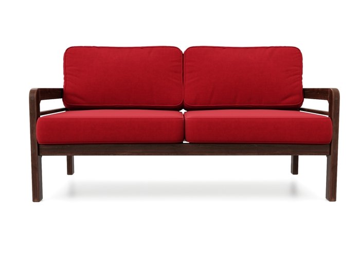 Диван Бергер Б красного цвета - купить Прямые диваны по цене 32990.0