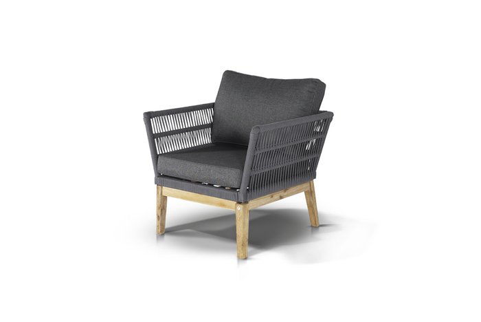 Кресло Мальорка темно-серого цвета - лучшие Садовые кресла в INMYROOM