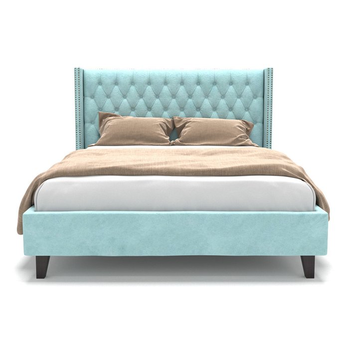 Кровать Stella на ножках голубого цвета 160х200 - купить Кровати для спальни по цене 69400.0