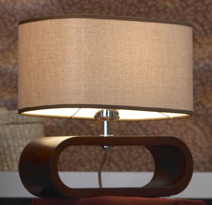 Настольная лампа Nulvi с бежевым абажуром  - купить Настольные лампы по цене 9209.0