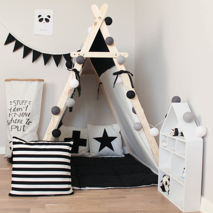 Игровая палатка "Black&White" - лучшие Игровые домики в детскую в INMYROOM